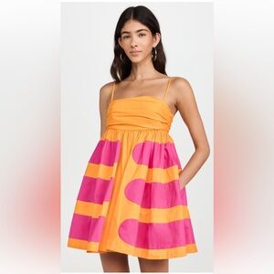 AMUR Orange and Pink Mini Dress